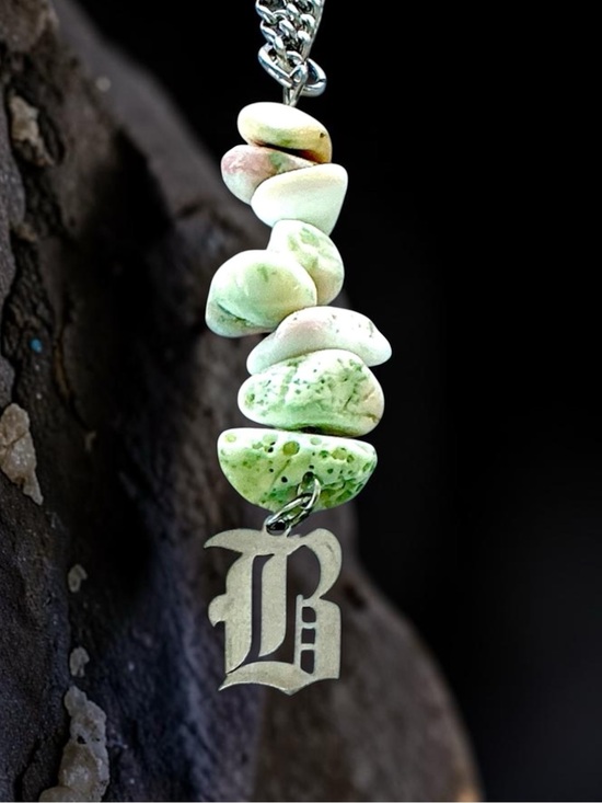 Hand Crafted Jewelry - 🆕 “B” Old English Letter Pendant Necklace-Stainless Steel